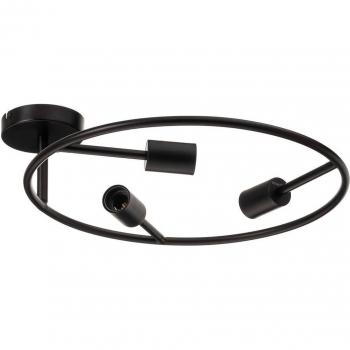 Plafón de techo Lucande Linnard de acero con 3 luces E27 en color negro para salón y comedor