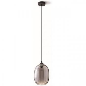 Lámpara Colgante De Techo De Cristal Forlight Kea, Elegante Color Gris