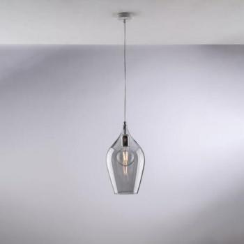 Lámpara Colgante Contemporánea Ares Gris Humo 1 Luz E27