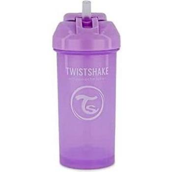Twistshake 78591 Vaso con pajita antigoteo para bebés 360 ml, Sin BPA, A partir de 6 meses, Pastel Purple, Púrpura