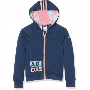 adidas Lg Fz Hoodie - Sudadera para niños de 3-4 años, color azul