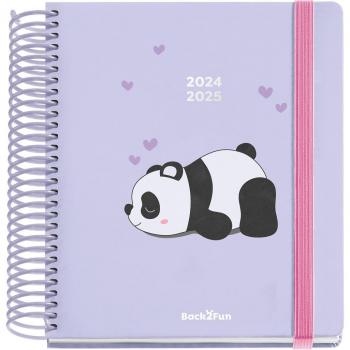Agenda escolar 2024-2025 Miquelrius MR26612 155x145 día página Back2Fun Panda Multilingüe