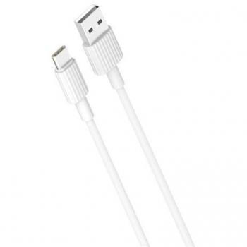 Cable USB-A a USB Tipo-C - 2.4A - Carga Rápida y Sincronización de Datos - 1 Metro - Blanco