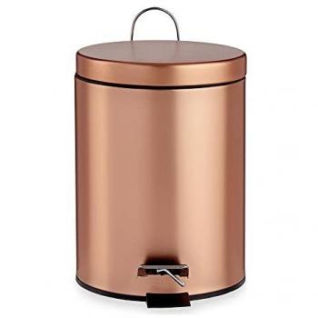 Papelera con Pedal Metal Cobre Plástico 3 L (17 x 25,8 x 22,5 cm)