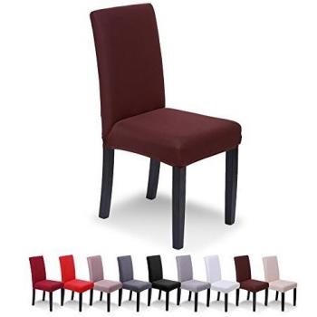 SaintderG® Fundas para sillas Pack de 4 Fundas sillas Comedor, Lavable Extraíble Funda, Muy fácil de Limpiar, Duradera Modern Bouquet de la Boda, Hotel, Decor Restaurante