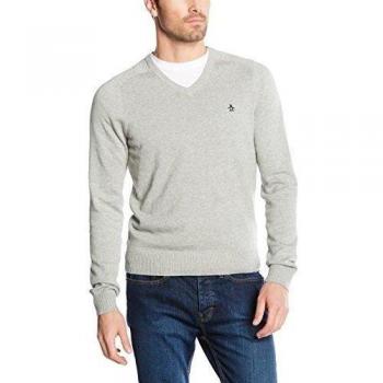 Original Penguin Camford V - Suéter para hombre, color grey