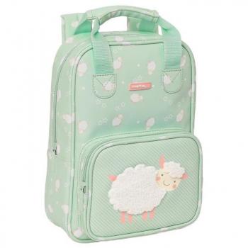 Mochila Infantil con Asas Fácil Limpieza Safta Preescolar Ovejita 20x28x8cm