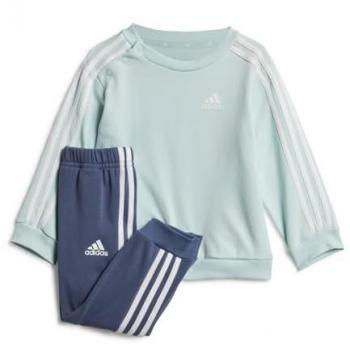 Conjunto Adidas Essentials 3-Stripes para Bebé (12-24 Meses) - Sudadera y Pantalones de Chándal Halo Mint/Blanco