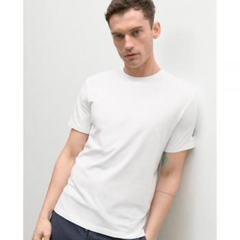 Camiseta Mina Ecoalf - Camiseta de hombre blanca con diseño frontal sostenible