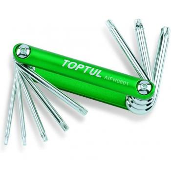 Juego de llaves Torx 8 en 1 AIFH0801 Marco Toptul (T9, T10, T15, T20, T25, T27, T30, T40)