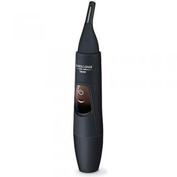 Beurer HR2000 Recortador facial higiénico con accesorios para nariz, orejas y cejas, cuchilla acero inoxidable, accesorio peine 3/6mm, tapa protectora, color negro