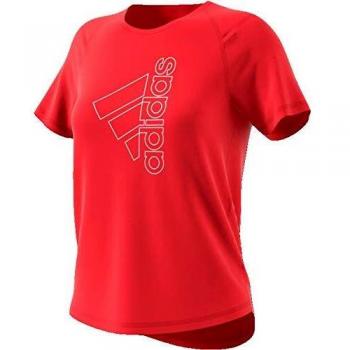 adidas Tech Bos tee Camiseta, Mujer, rojglo/Blanco, XS