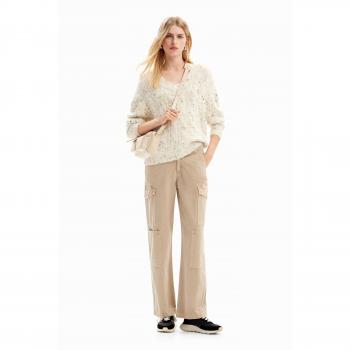 Desigual Sedal Women's Cargo Pants - Casual White
