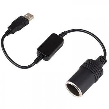 Convertidor de Mechero a USB 5V-12V 8W 30 cm Universal