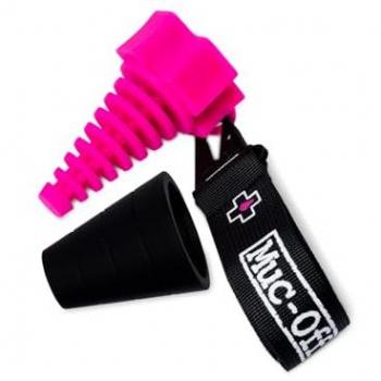 Muc-Off Tapón de escape para motos y bicicletas - Bung de escape, compatible con motocicletas, diseñado para evitar la entrada de suciedad y agua en el sistema de escape, fabricado con materiales duraderos y resistentes a condiciones extremas