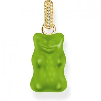 Women's Pendants Sterling Silver HARIBO Gold Plated Zirconia Green Goldbears Pendant PE967-414-6, THOMAS SABO Silver Multi Cubic Zirconia Disc Bracelet SCA150008