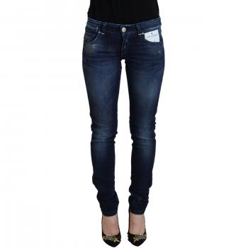 Blue Cotton Low Waist Slim Fit Women Casual Denim Jeans - W26