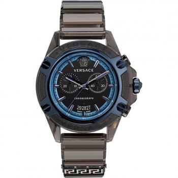 Versace VEZ700622 Icon Active Black Matte Dial Transparent Black Silicone Strap Unisex Watch