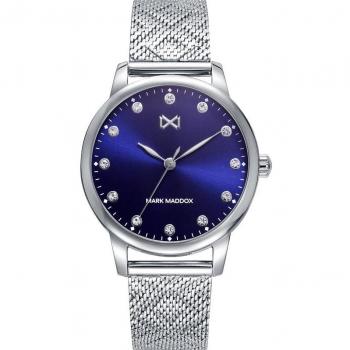 Mark Maddox MM0134-57 - Reloj de mujer Tooting con esfera azul y malla de acero