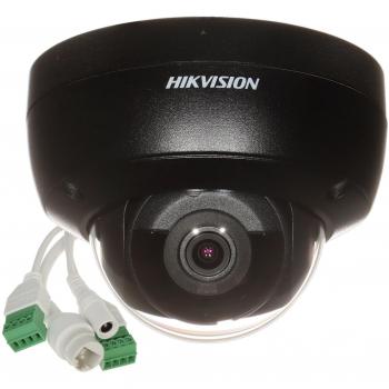 Cámara IP Hikvision DS-2CD2186G2-ISU (2.8mm) (C) - Color negro, resolución de 8MP, tecnología de compresión H.265+, visión nocturna, conectividad Po