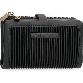 Cartera Pepe Jeans Aurora negro con monedero extraíble