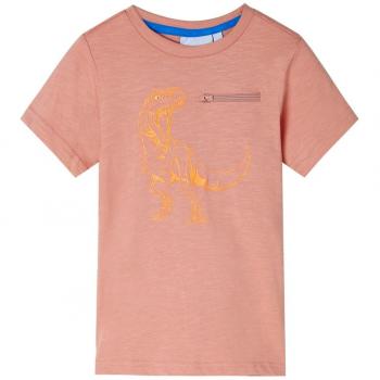 Camiseta infantil de manga corta naranja claro 104