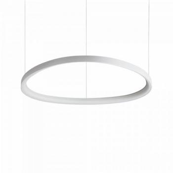 Lámpara colgante LED integrada Gemini 1 bombilla Metal y plástico blanco, decorativa, 3000K