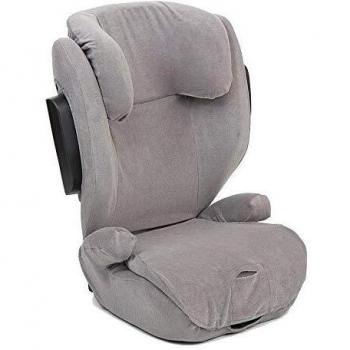 Funda protectora Joie Traver Pro Gray Flannel con diseño gris, fabricada en material resistente al agua, fácil de limpiar, compatible con sillas de auto Joie Traver y otras marcas, ligera y portátil