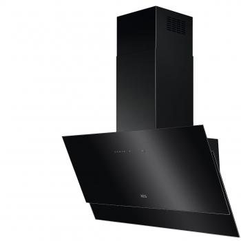 Campana Extractora AEG DVE5971HB 90 cm, Diseño Vertical, SilenceTech, Hob²Hood, 700 m³/h, Color Negro
