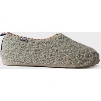 Zapatillas de casa cerradas de mujer de tejido efecto borreguito