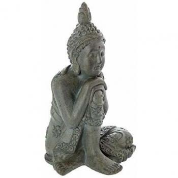 Estatuilla Buda Sentado Imitación Piedra H55 cm - Decoración Zen Étnica