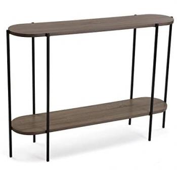 Versa Lizzy Mueble Recibidor Estrecho para la Entrada o el Pasillo, Mesa Consola, con estante inferior, Medidas (Al x L x An) 80 x 25 x 110 cm, Madera