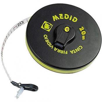 Medid MD/121020GF Cinta métrica de fibra con uña plegable, 20 m