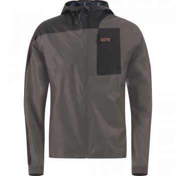 Gore Running Wear 100095 Chaqueta con Capucha, Hombre, Lava Grey/Black, XL