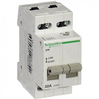Schneider Electric A9S60432 Acti9 iSW Interruptor, 4 Polo, 32A, 415V, 70mm x 36mm x 77mm, Blanco