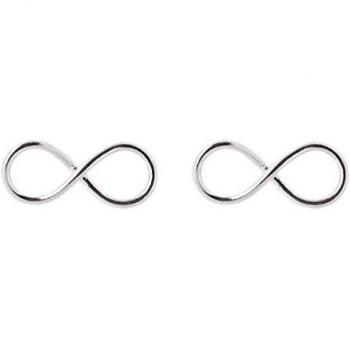 2 PARES DE PENDIENTES: PALITO DORADO E INFINITO COLOR PLATA