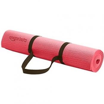 AmazonBasics - Alfombrilla de yoga y ejercicios con cinta de transporte