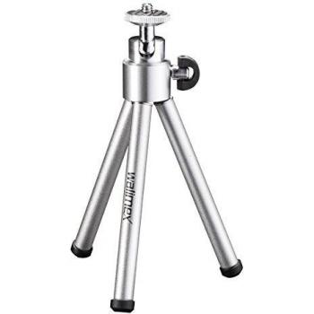 Walimex WT-070 - Mini trípode con Cabezal esférico de 26 cm, Color Plata