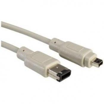 Value IEEE1394a Cable, 6/4-pin, 400 Mbit/s, Type A-B 1.8 m - Cable FireWire