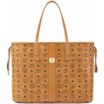 MCM Reversible Large Liz Shopper in Cognac Brown for Women
