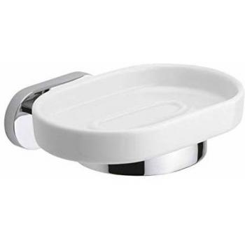 Jabonera de cerámica y metal montada en pared modelo Louise 12.5 cm x 4.7 cm