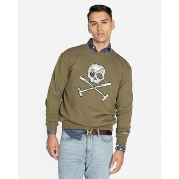Sudadera Harper & Neyer Skull Verde Hombre.