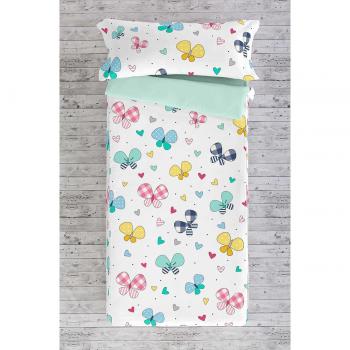 SACO NORDICO INFANTIL 100% ALGODÓN CON RELLENO ALGODÓN VICHY BUTTERFLIES COOL KIDS FABRICADO EN ESPAÑA
