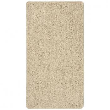 Alfombra Shaggy Antideslizante Color Crema 80x150 cm