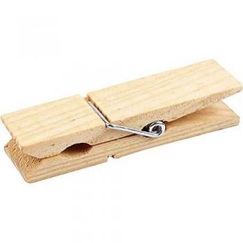 Pinzas de madera para ropa, 7,2 cm de largo, 2 cm de ancho, 4 unidades