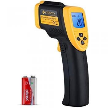 Etekcity 800 Termómetro Infrarrojo Digital Láser, -50℃ a 750℃ para Coche, Cocina, Agua, Piscina, Lasergrip Medidor IR Digital sin Contacto, Pistola de Temperatura, LCD Iluminación con Pilas