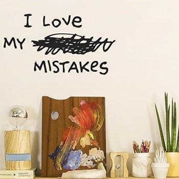 Chispum VIGRA289Se - Vinilo decorativo, 28 x 31 cm, diseño I love my mistakes