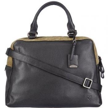 Marc O'Polo Accessories Olivia Businesstasche - Bolso de mano de cuero mujer, color negro, talla 38x32x17 cm