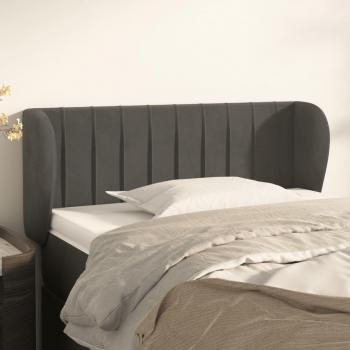 Cabecero de terciopelo gris oscuro 103x23x78/88 cm vidaXL