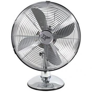 Suntec CoolBreeze 3000 TVM Ventilador de Mesa, 40 W, Cromo, 3 Velocidades, Cromado
